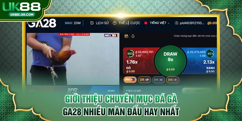 Giới thiệu chuyên mục đá gà GA28 nhiều màn đấu hay nhất