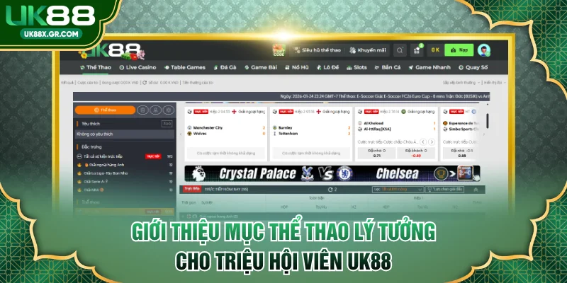 Giới thiệu mục thể thao lý tưởng cho triệu hội viên UK88