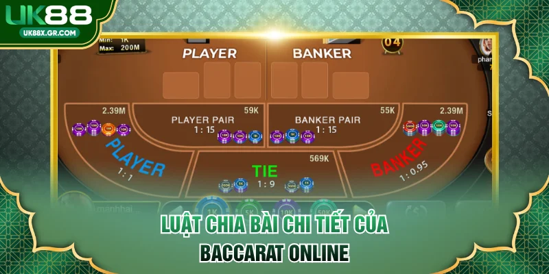 Luật chia bài chi tiết của Baccarat online